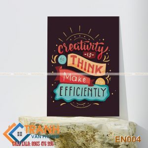Tranh động lực slogan tiếng Anh trang trí - EN004