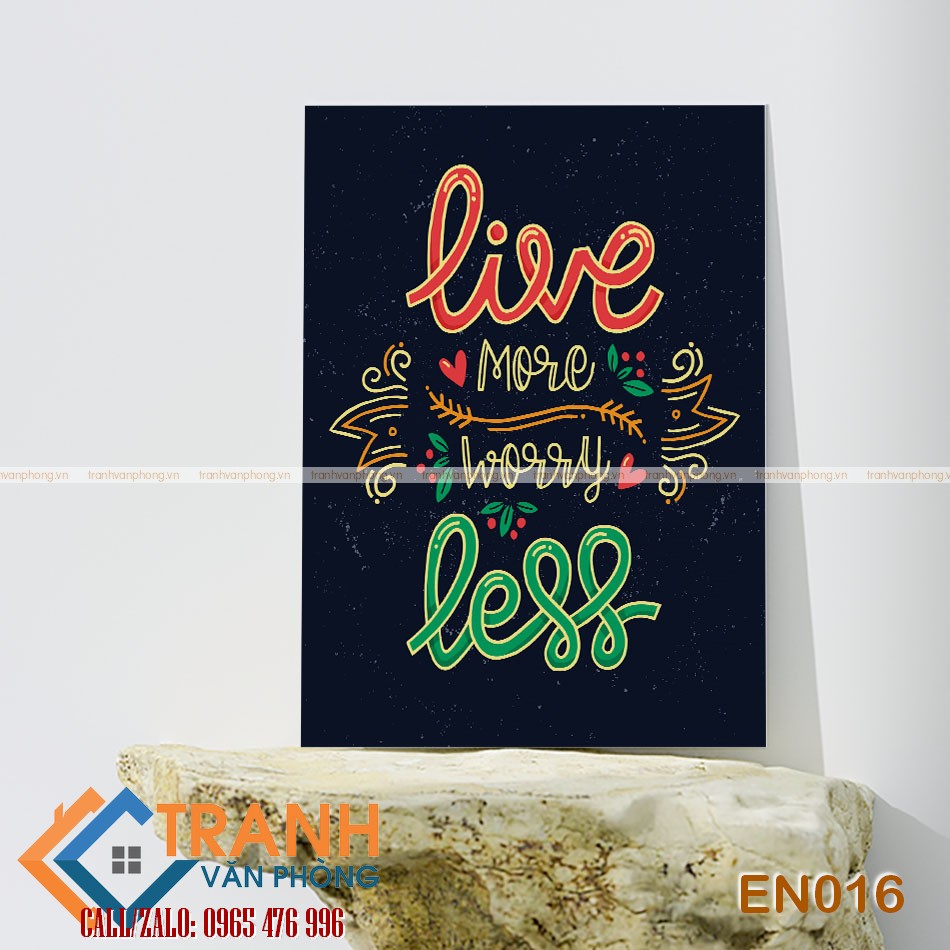 Tranh động lực slogan tiếng Anh trang trí - EN016 1 Tranh động lực slogan tiếng Anh trang trí - EN016