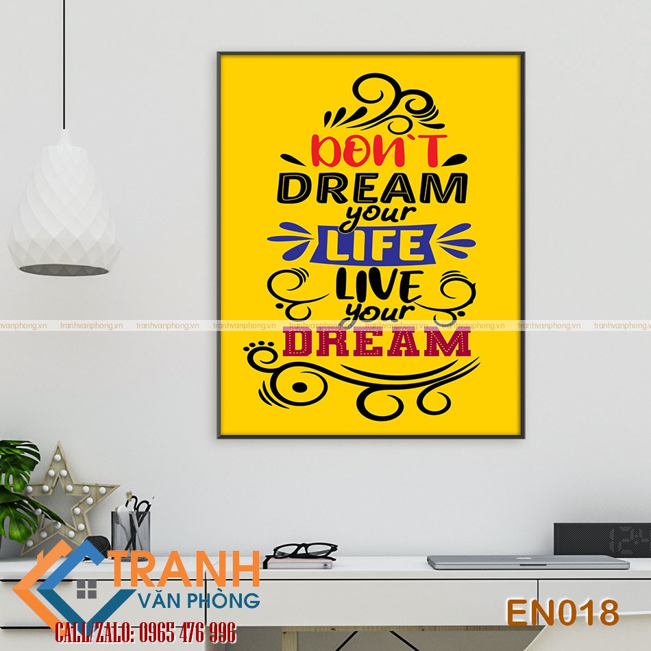 Tranh động lực slogan tiếng Anh trang trí - EN018 2 Tranh động lực slogan tiếng Anh trang trí - EN018 - Ảnh 2