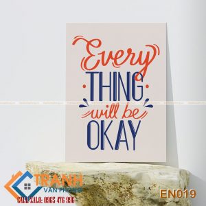 Tranh động lực slogan tiếng Anh trang trí - EN019