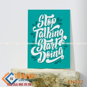 Tranh động lực slogan tiếng Anh trang trí - EN022