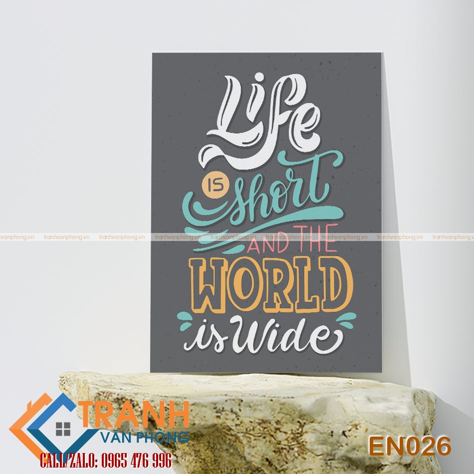 Tranh động lực slogan tiếng Anh trang trí - EN026 1 Tranh động lực slogan tiếng Anh trang trí - EN026