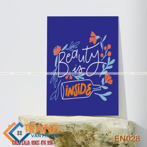 Tranh động lực slogan tiếng Anh trang trí - EN028