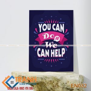 Tranh động lực slogan tiếng Anh trang trí - EN032