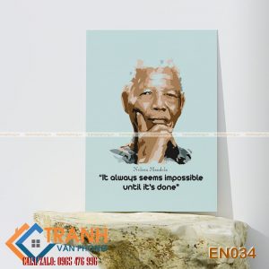 Tranh động lực slogan tiếng Anh trang trí - EN034