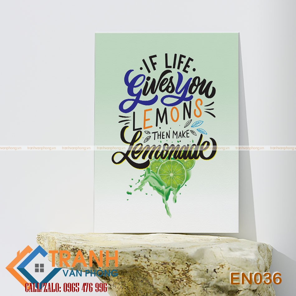 Tranh động lực slogan tiếng Anh trang trí - EN036 1 Tranh động lực slogan tiếng Anh trang trí - EN036