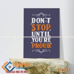 Tranh động lực slogan tiếng Anh trang trí - EN037