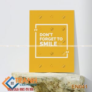 Tranh động lực slogan tiếng Anh trang trí - EN041