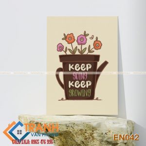 Tranh động lực slogan tiếng Anh trang trí - EN042