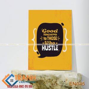 Tranh động lực slogan tiếng Anh trang trí - EN045
