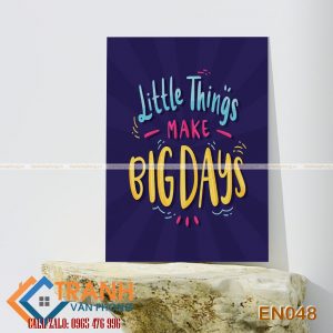 Tranh động lực slogan tiếng Anh trang trí - EN048