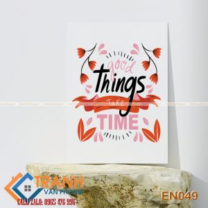 Tranh động lực slogan tiếng Anh trang trí - EN049