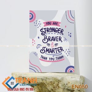 Tranh động lực slogan tiếng Anh trang trí - EN050
