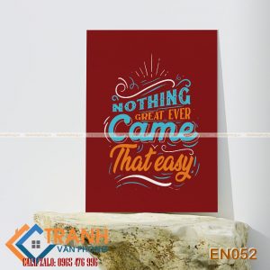 Tranh động lực slogan tiếng Anh trang trí - EN052