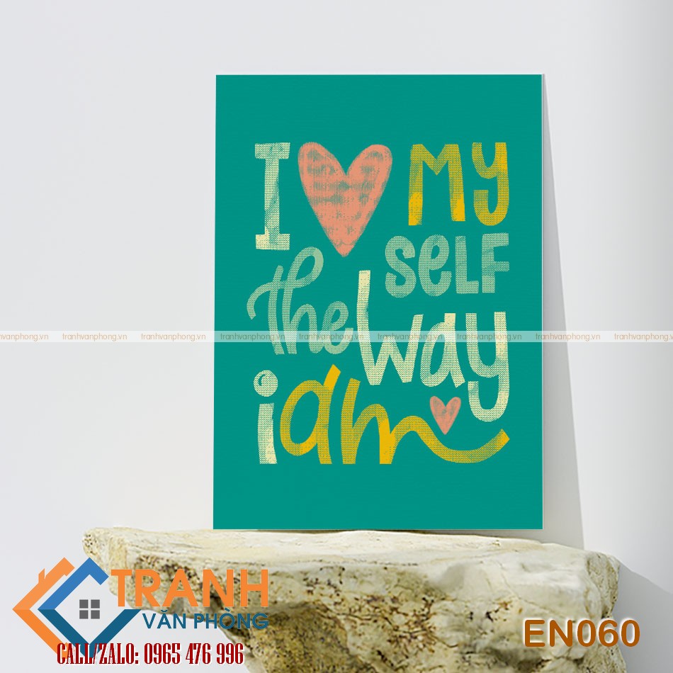 Tranh động lực slogan tiếng Anh trang trí - EN060 1 Tranh động lực slogan tiếng Anh trang trí - EN060