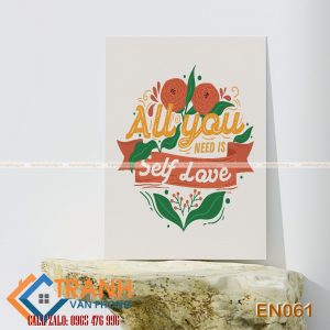 Tranh động lực slogan tiếng Anh trang trí - EN061
