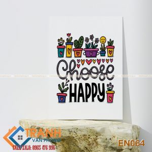Tranh động lực slogan tiếng Anh trang trí - EN064