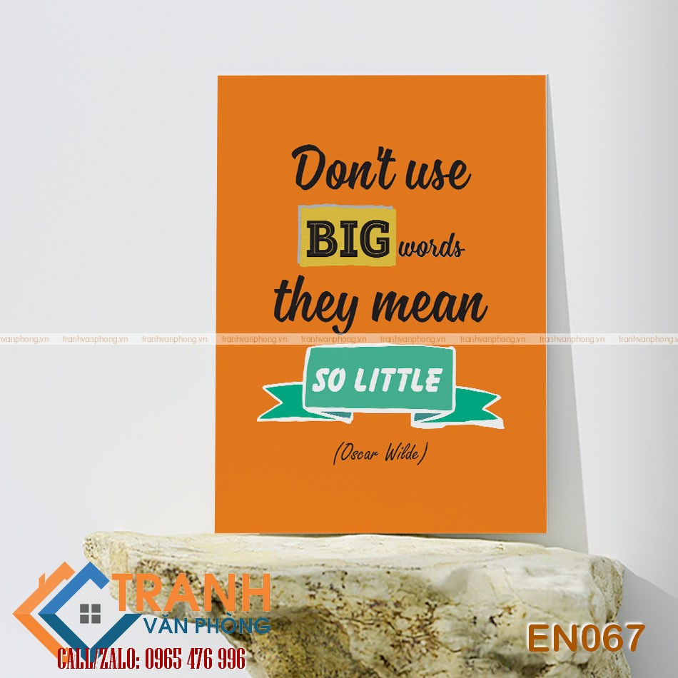 Tranh động lực slogan tiếng Anh trang trí - EN067 1 Tranh động lực slogan tiếng Anh trang trí - EN067