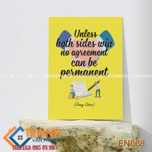 Tranh động lực slogan tiếng Anh trang trí - EN068
