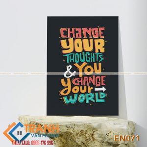 Tranh động lực slogan tiếng Anh trang trí - EN071