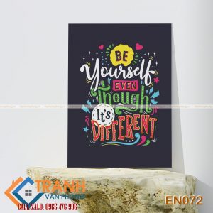 Tranh động lực slogan tiếng Anh trang trí - EN072