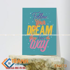 Tranh động lực slogan tiếng Anh trang trí - EN073