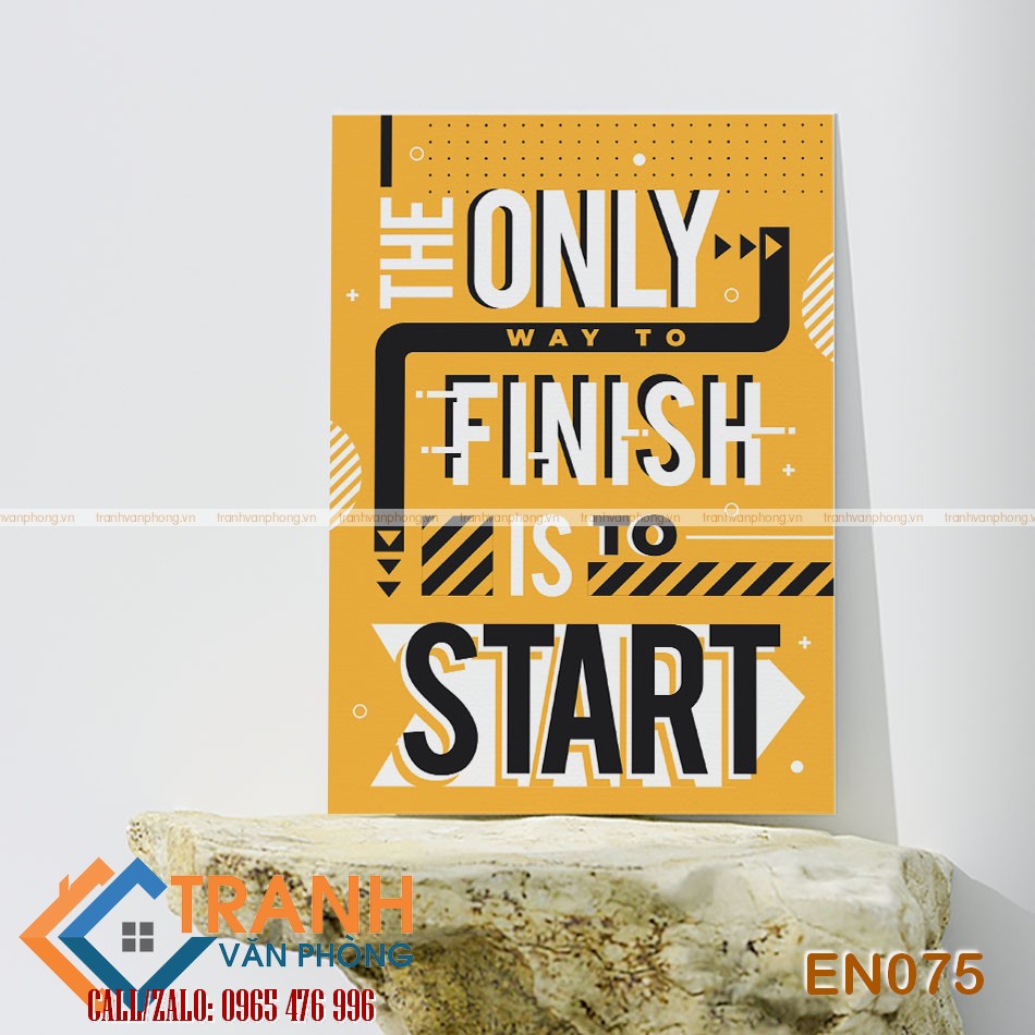 Tranh động lực slogan tiếng Anh trang trí - EN075 1 Tranh động lực slogan tiếng Anh trang trí - EN075