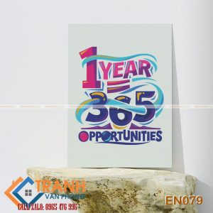 Tranh động lực slogan tiếng Anh trang trí - EN079