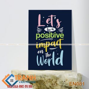 Tranh động lực slogan tiếng Anh trang trí - EN081