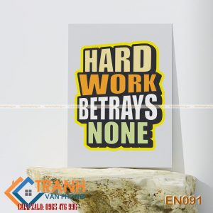 Tranh động lực slogan tiếng Anh trang trí - EN091