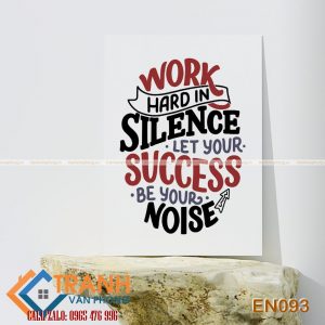 Tranh động lực slogan tiếng Anh trang trí - EN093