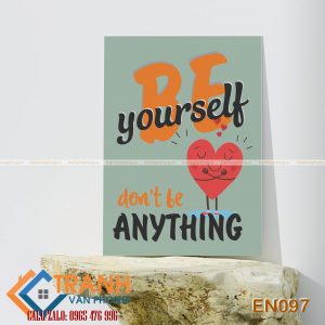Tranh động lực slogan tiếng Anh trang trí - EN097