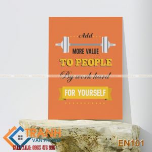 Tranh động lực slogan tiếng Anh trang trí - EN101