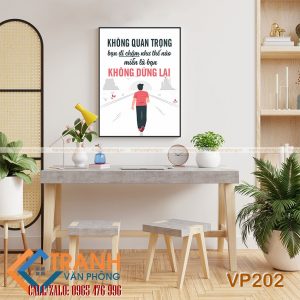 Tranh động lực slogan trang trí - VP202