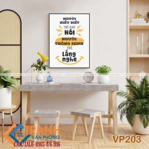 Tranh động lực slogan trang trí - VP203