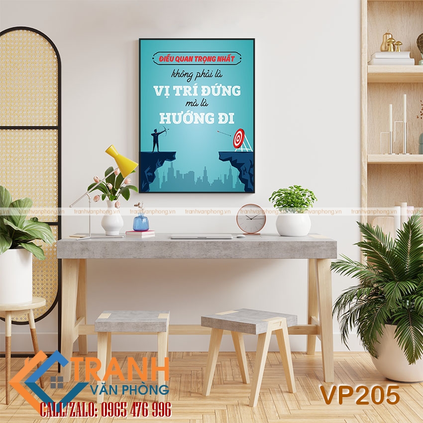Tranh động lực slogan trang trí - VP205 1 Tranh động lực slogan trang trí - VP205