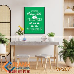Tranh động lực slogan trang trí - VP207