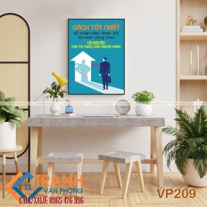 Tranh động lực slogan trang trí - VP209