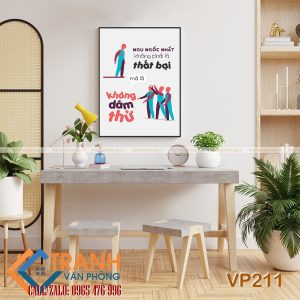 Tranh động lực slogan trang trí - VP211