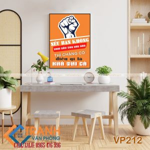 Tranh động lực slogan trang trí - VP212
