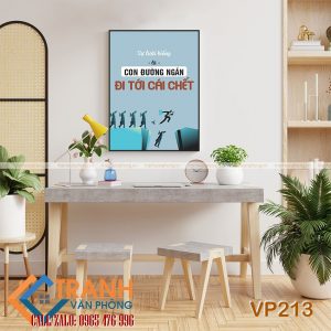 Tranh động lực slogan trang trí - VP213
