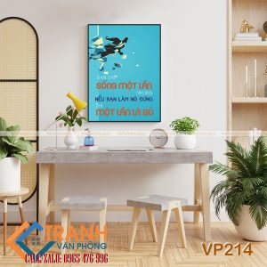 Tranh động lực slogan trang trí - VP214
