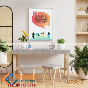 Tranh động lực slogan trang trí - VP217