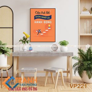 Tranh động lực slogan trang trí - VP221