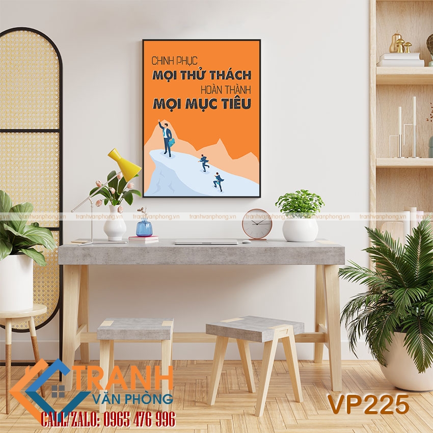 Tranh động lực slogan trang trí - VP225 1 Tranh động lực slogan trang trí - VP225