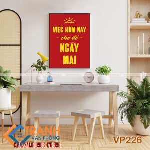 Tranh động lực slogan trang trí - VP226