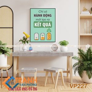 Tranh động lực slogan trang trí - VP227
