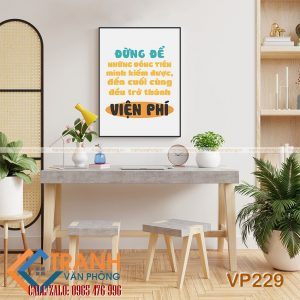 Tranh động lực slogan trang trí - VP229