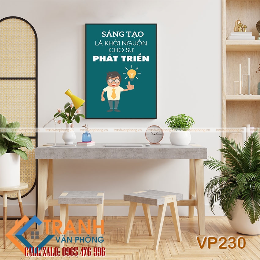 Tranh động lực slogan trang trí - VP230 1 Tranh động lực slogan trang trí - VP230