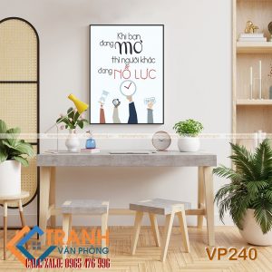 Tranh động lực slogan trang trí - VP240